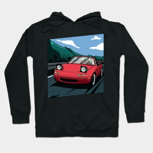 Red  miata na Hoodie